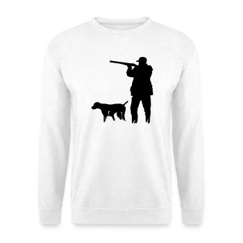 chasseur - Sweat-shirt Unisexe - blanc - Devant