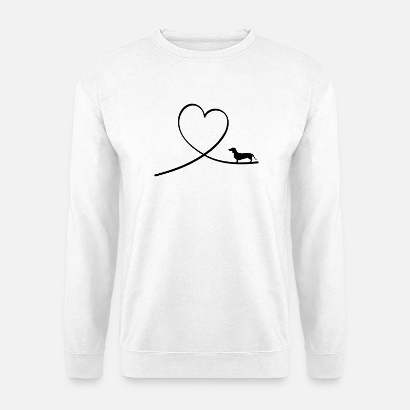 Dachshund I Dackelliebhaber Geschenk I Hund - Unisex Pullover - Weiß