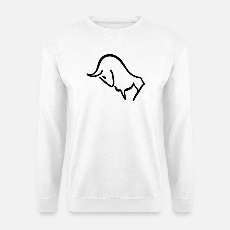 charging bull - Unisex Sweatshirt - white