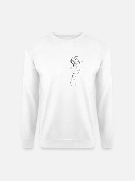 Koi Karpfen Japanischer Fisch Line Art - Unisex Pullover - Weiß