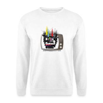 Flowing Test-Screen Retro TV - Unisex Pullover - Weiß - Vorne