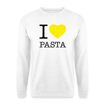 I LOVE PASTA Macaroni Noodles - Unisex Sweatshirt - white - Front