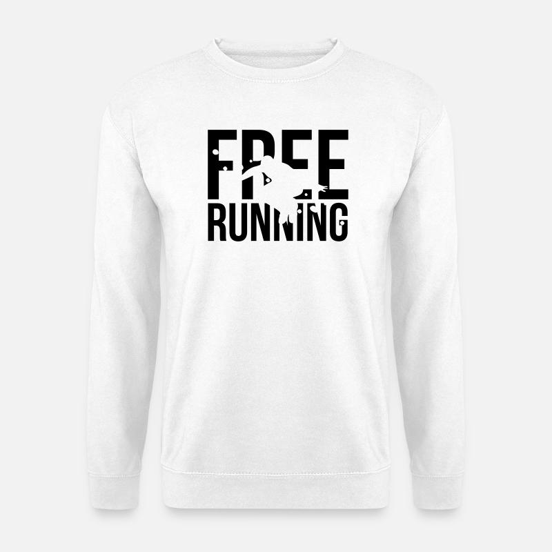 free running - Unisex Pullover - Weiß