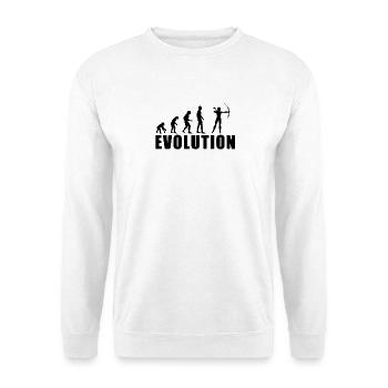 EVOLUTION BOGENSCHIESSEN Geschenk - Unisex Pullover - Weiß - Vorne