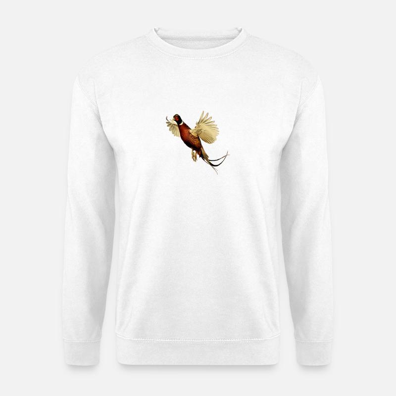 Fasan Shirt Geschenk Vogel Natur Tier Nektar - Unisex Pullover - Weiß