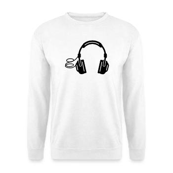 headphones - Unisex Sweatshirt - white - Front