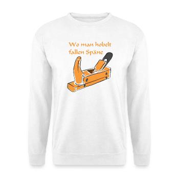 hobel werkzeug - Unisex Pullover - Weiß - Vorne - Alina (178cm) & Michal (187cm)