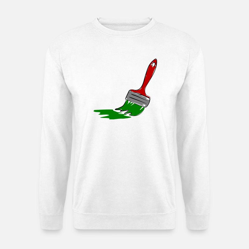 Creative Painter Brush Illustration - Unisex Sweatshirt - white