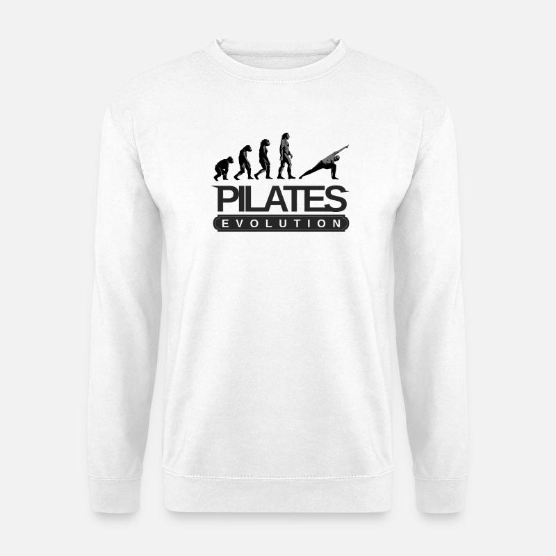 Pilates Evolution Fitness Training Spruch - Unisex Pullover - Weiß