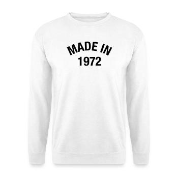 1972 Jahrgang 54. Geburtstag 54 Jahre alt - Unisex Pullover - Weiß - Vorne