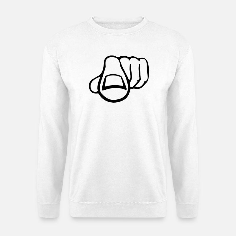 Finger - Unisex Pullover - Weiß