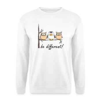 Owl and penguin - Unisex Sweatshirt - white - Front