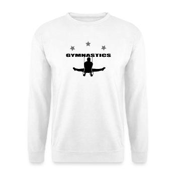 gymnastics men - Sweat-shirt Unisexe - blanc - Devant