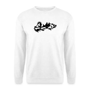 Schlittenhunderennen Graffiti - Unisex Pullover - Weiß - Vorne