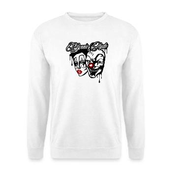 bonnie und clyde liebe paar valentinstag sticker - Unisex Pullover - Weiß - Vorne