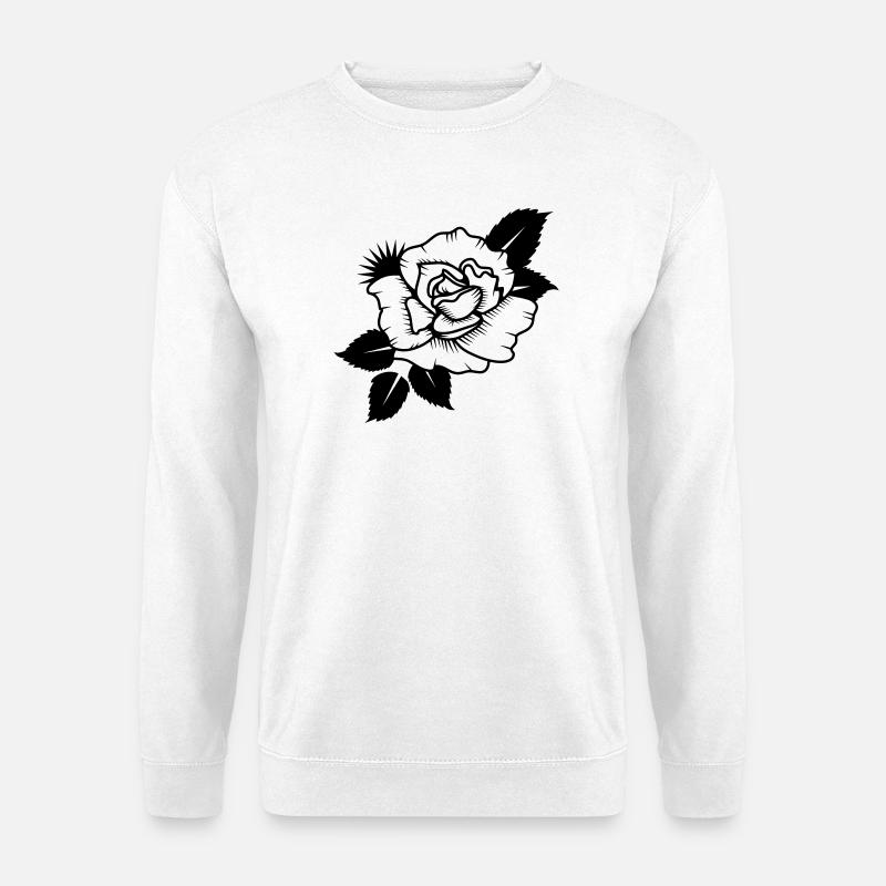 A Drawn Rose - Unisex Sweatshirt - white