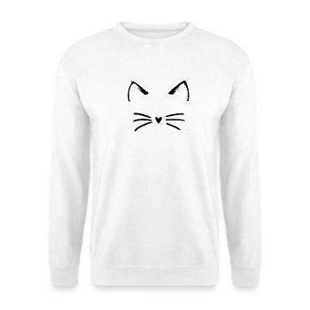 Chat - Sweat-shirt Unisexe - blanc - Devant
