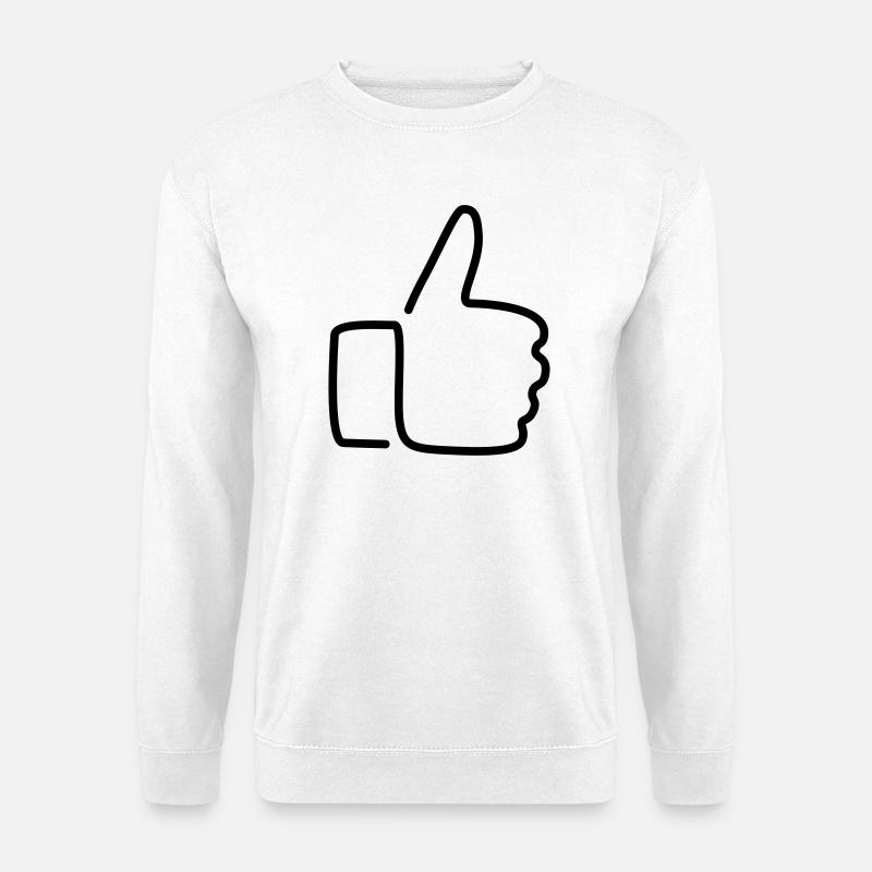 Thumps up - Unisex Sweatshirt - white