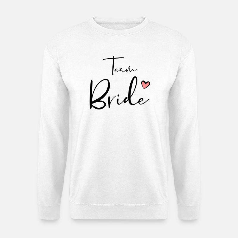 Team Bride Herz Junggesellinnenabschied Geschenk - Unisex Pullover - Weiß