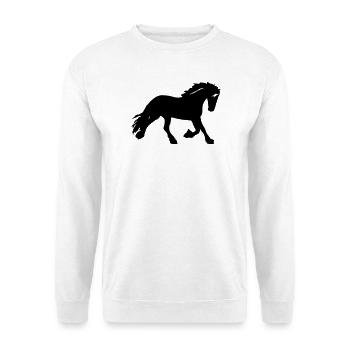 Pferd - Unisex Pullover - Weiß - Vorne