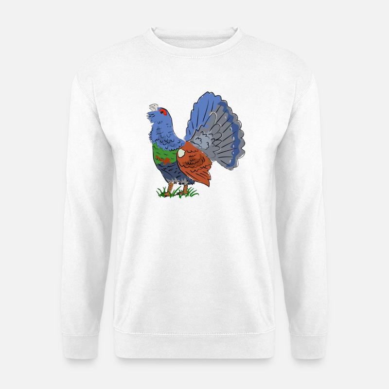 Fabelhafter Auerhahn in Farbenpracht - Unisex Pullover - Weiß