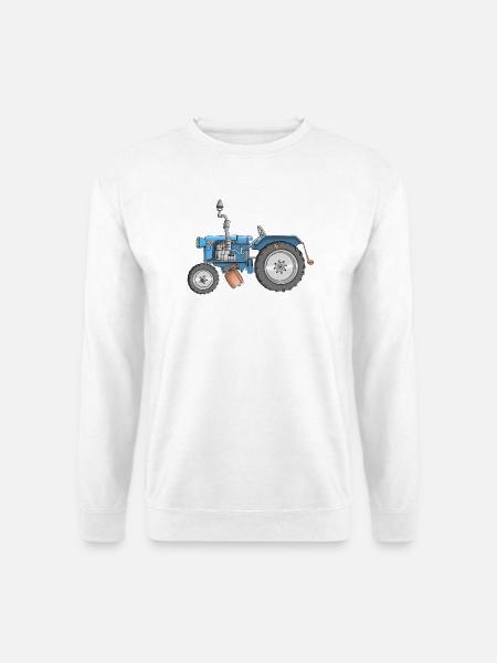 cool tractor - agriculture - cartoon - Unisex Sweatshirt - white