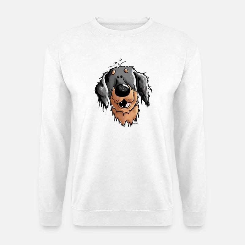 Hovawart - Hovi - Cartoon - Unisex Pullover - Weiß