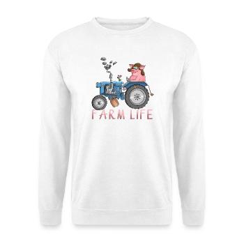 Ferme drôle - vie à la ferme - Sweat-shirt Unisexe - blanc - Devant