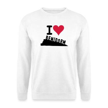 Crimson Heart Love Typography - Unisex Sweatshirt - white - Front