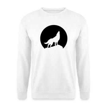Loup déguisé - Sweat-shirt Unisexe - blanc - Devant