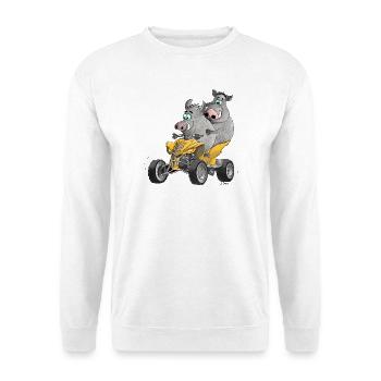 Drôles de coureurs quad - Sweat-shirt Unisexe - blanc - Devant