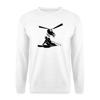 Heliskiing - Sweat-shirt Unisexe - blanc - Devant