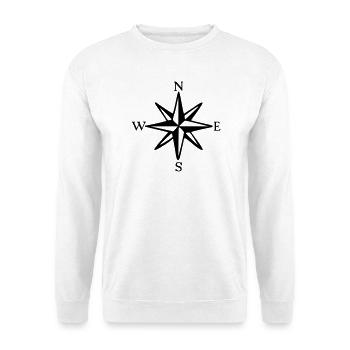 Compass Rose Wind Rose Sail Sailing - Unisex Sweatshirt - white - Front