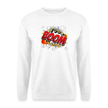 Boom Comic Grafik - Unisex Pullover - Weiß - Vorne