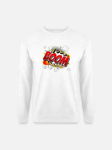 Boom Comic Grafik - Unisex Pullover - Weiß