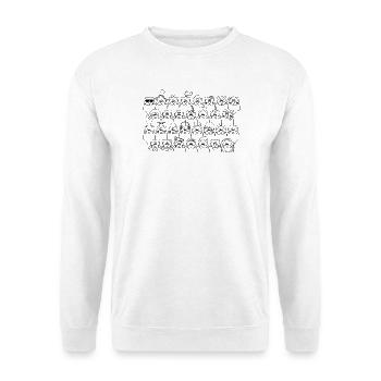 Chats drôles - Chats drôles - Sweat-shirt Unisexe - blanc - Devant