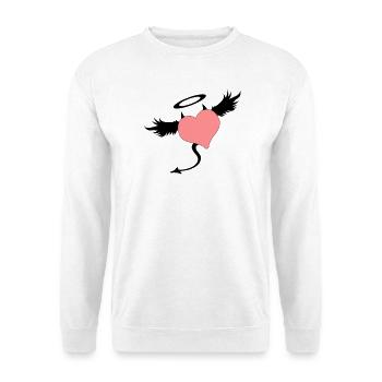 angel devil symbol - Unisex Sweatshirt - white - Front