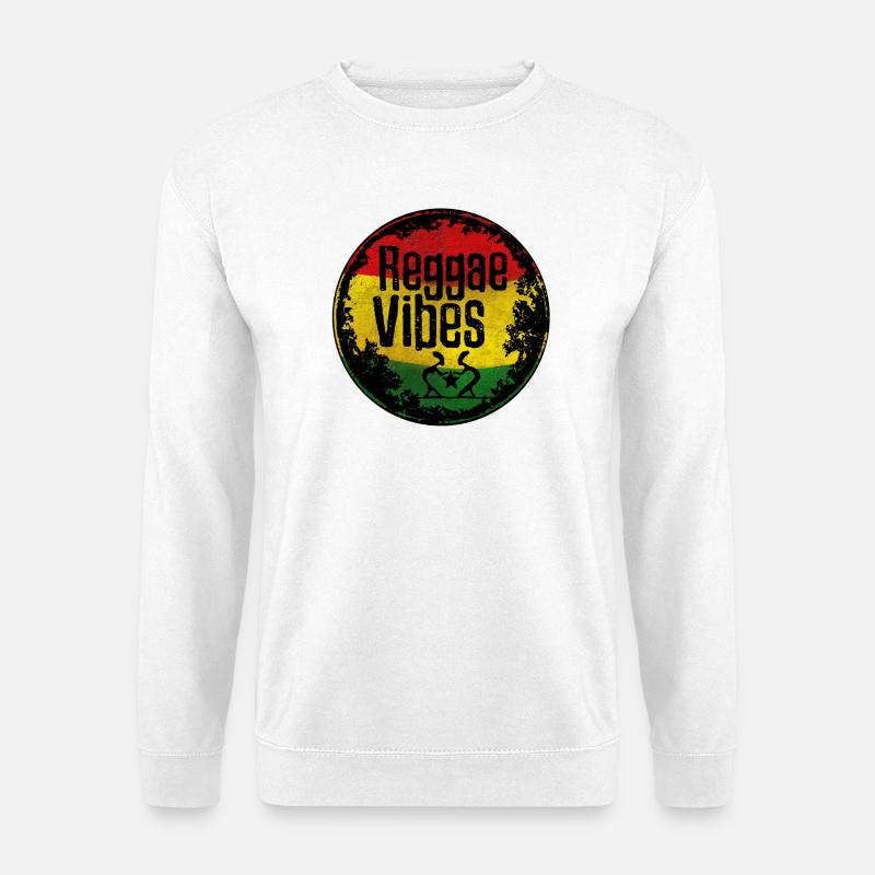 Reggae Vibes Rasta Design - Unisex Pullover - Weiß