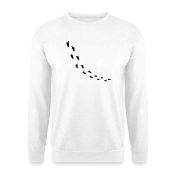 fussabdruecke_kommt - Unisex Pullover - Weiß - Vorne