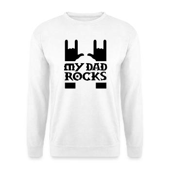 my dad rocks - Unisex Sweatshirt - white - Front