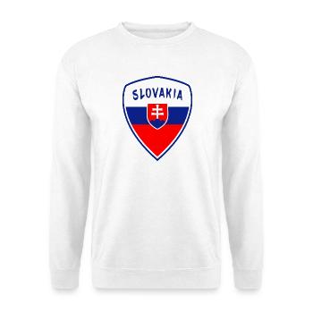 Slowakei Wappen / Geschenk Nationalfarben Flagge - Unisex Pullover - Weiß - Vorne