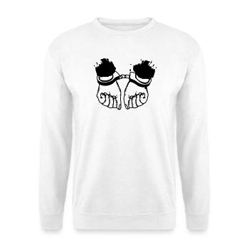 Hände und Handschellen - Unisex Pullover - Weiß - Vorne