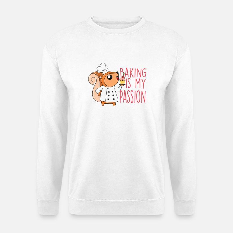 Baking squirrel - Unisex Sweatshirt - white