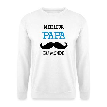 Meilleur Papa du Monde - Sweat-shirt Unisexe - blanc - Devant