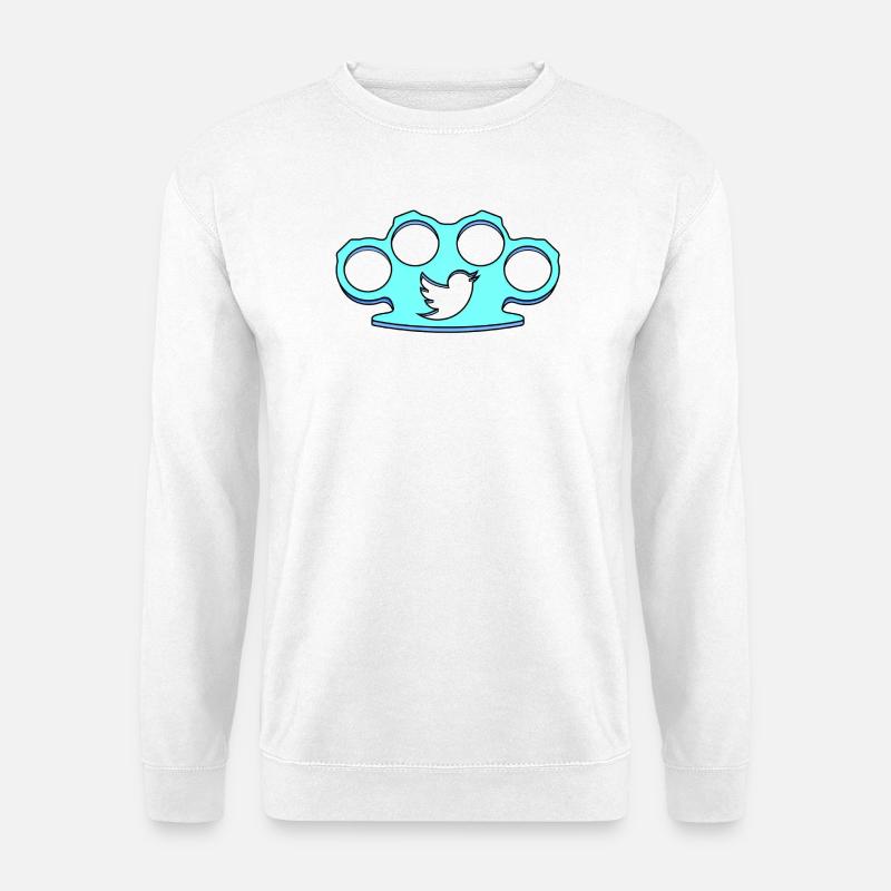 Schlagring blue - Unisex Pullover - Weiß
