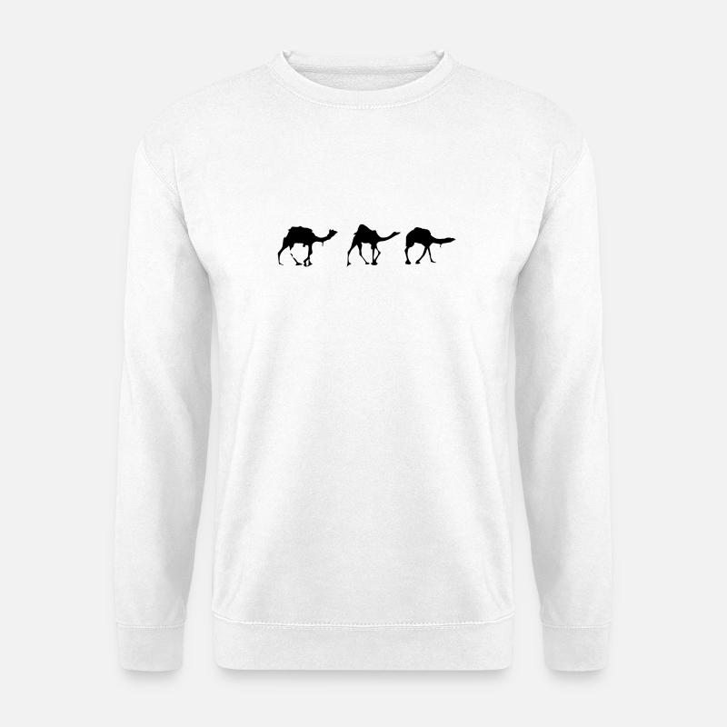 Kamele - Unisex Pullover - Weiß