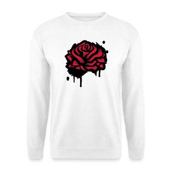 A rose as a graffiti - Unisex Sweatshirt - white - Front