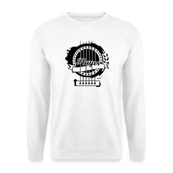 A sound hole of a classical guitar - Unisex Sweatshirt - white - Front