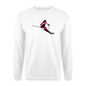 Abfahrt - Unisex Pullover - Weiß - Vorne