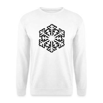 flocon de neige - Sweat-shirt Unisexe - blanc - Devant